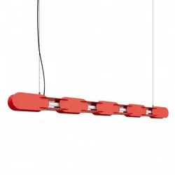 TH.1041 Pendelleuchte CHAIN 158 rot LED 4000K