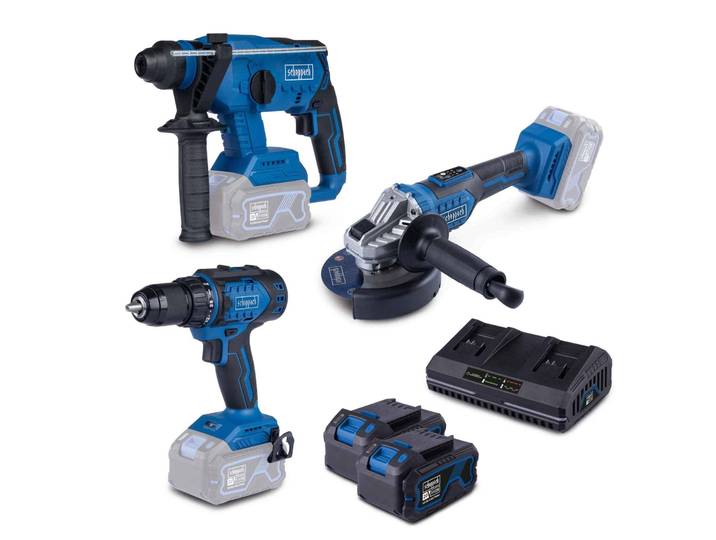 Kit combiné de 5 outils : c-dd45-x + bc-ag125-x + sdbc4.5A + 2 x sbp4.0 + bc-rhd230-x
