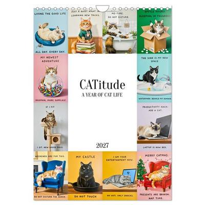 CATitude A YEAR OF CAT LIFE (Wall Calendar 2027 DIN A4 portrait), CALVENDO 12 Month Wall Calendar