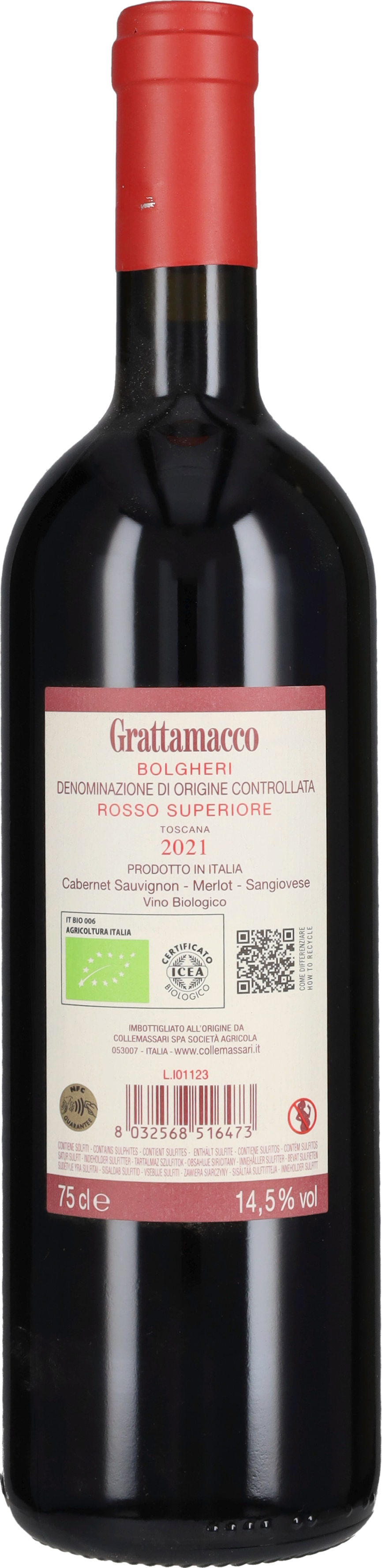Bolgheri Rosso Superiore Grattamacco 2021
