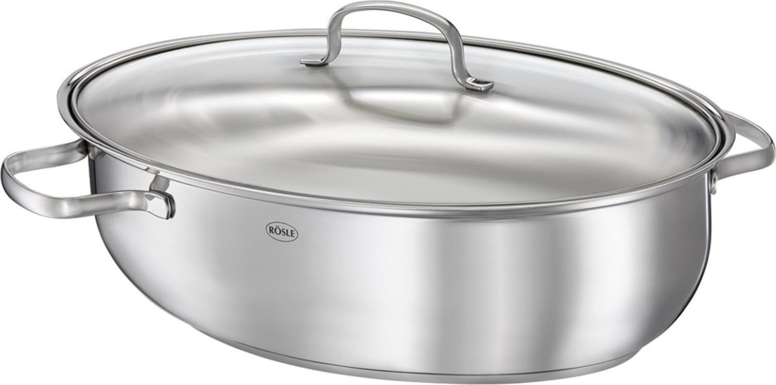 Rösle Elegance ovale braadpan met glazen deksel