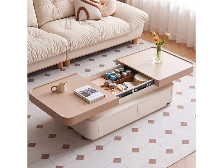 Tables basses rétractables multifonctions Table d'appoint sédentaire 130cm Tables basses armoire meubles de salon meubles de maison