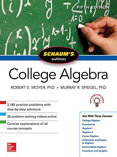 Murray Spiegel - Schaum's Outline of College Algebra (Schaum's Outlines) - Preis vom 18.10.2026 15:28:09 h