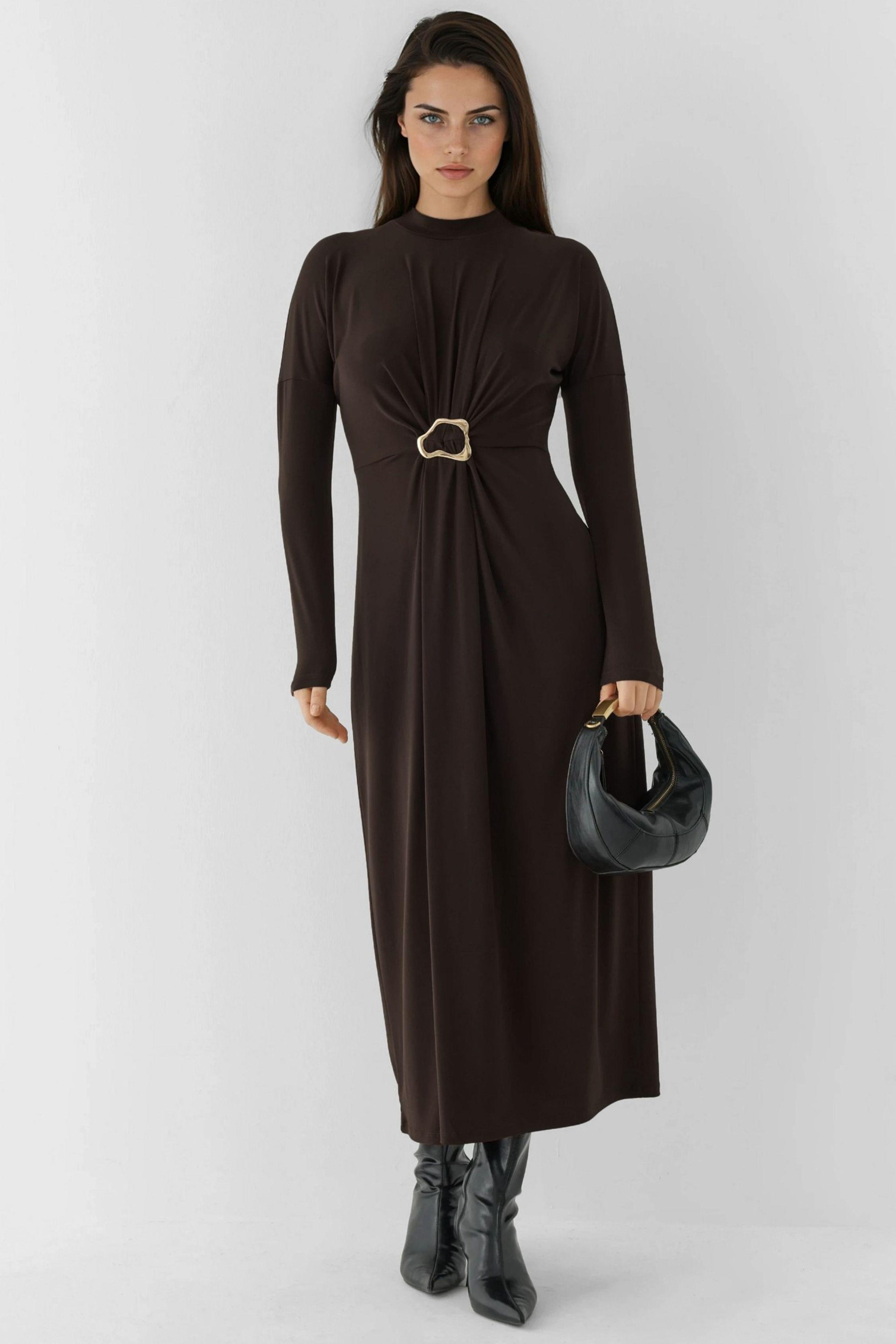 Sandy Stretchkleid mit Accessoire-Detail