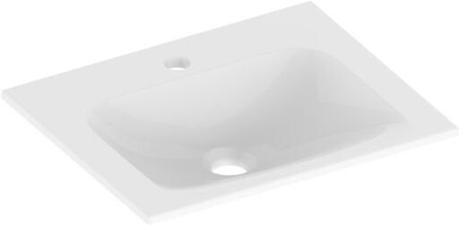 Keuco X-Line Keramik-Waschtisch 33130314601 46,5x1,7x38,3cm, für 1-Loch-Armatur, ohne Überlauf, weiß