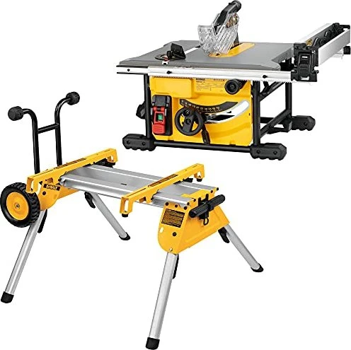 Dewalt Tischkreissäge DWE7485RS, 210mm, mit Untergestell (gelb/schwarz, 1.850 Watt)
