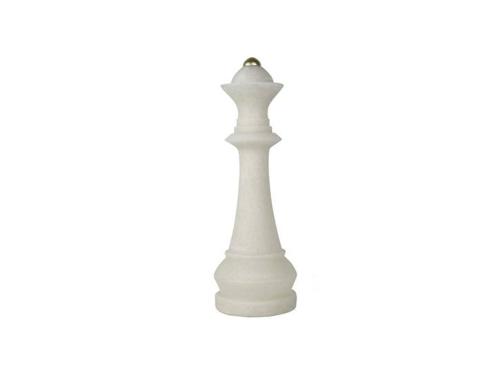 Ambia Home Schachfigur, Weiß, Kunststoff, 36 cm, Kunsthandwerk, stehend, zum Stellen, handgemacht, handgemalt,