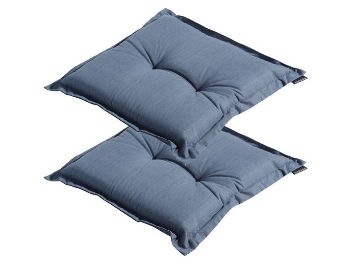 2er-Set Garten Sitzkissen, kobalt, 50x50 cm