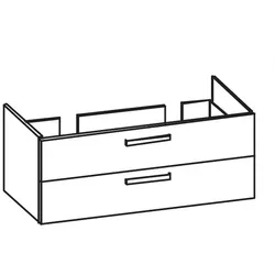 Artiqua 414 Waschtischunterschrank für Legato 4150D4 Castello Eiche quer NB, 414-WU2L-V158-7134-426 414-WU2L-V158-7134-426
