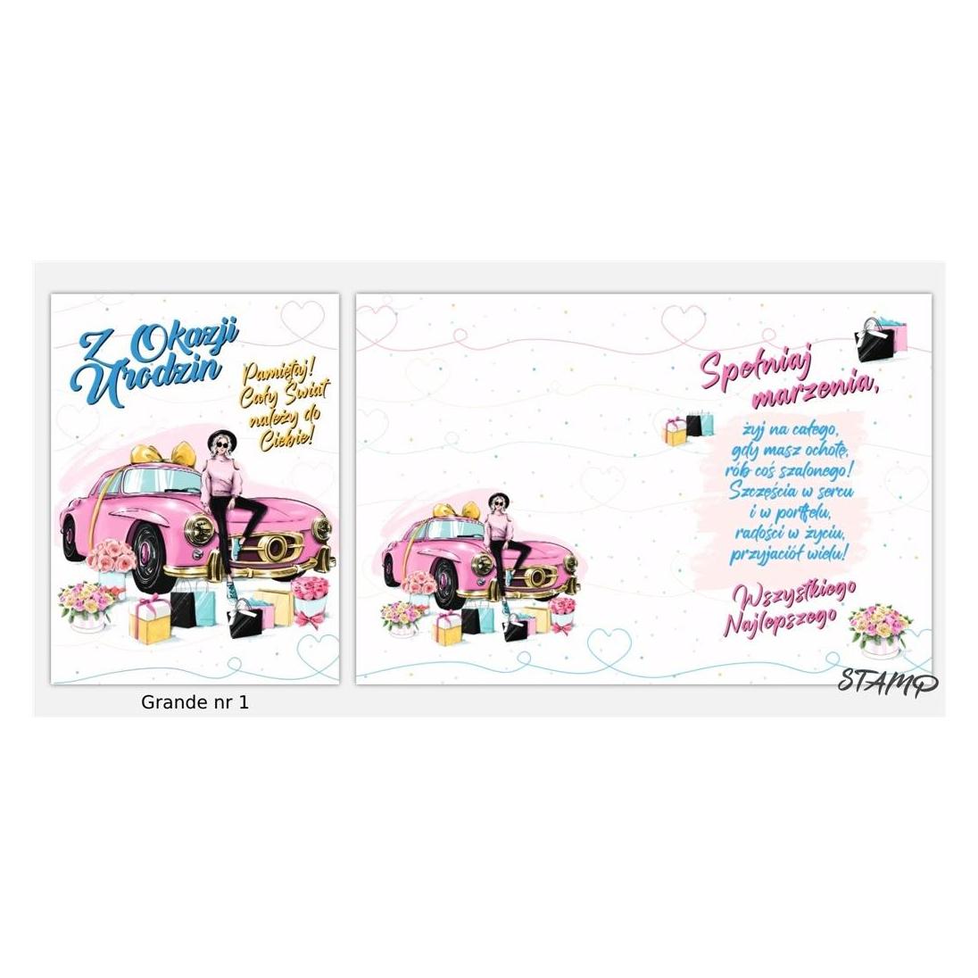 Stamp Grande Karte + Umschlag Muster Nr. 01 Geburtstag (47995857)