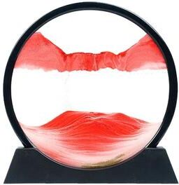 Uplift Treasures 3D Moving Sand Art Hourglass Decor red