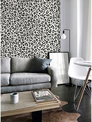 Arthouse Dinah Black Leopard Print Wallpaper
