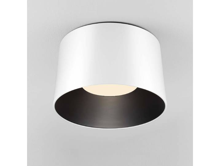 Plafonnier Atil Ø 35cm Blanc/Noir/Blanc/Noir Aluminium LED non-remplaçables Module LED