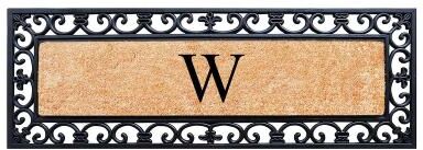 "A1 Home Collections Exclusive Hand Crafted Myla Monogrammed Entry Doormat, 18"" x 48"""