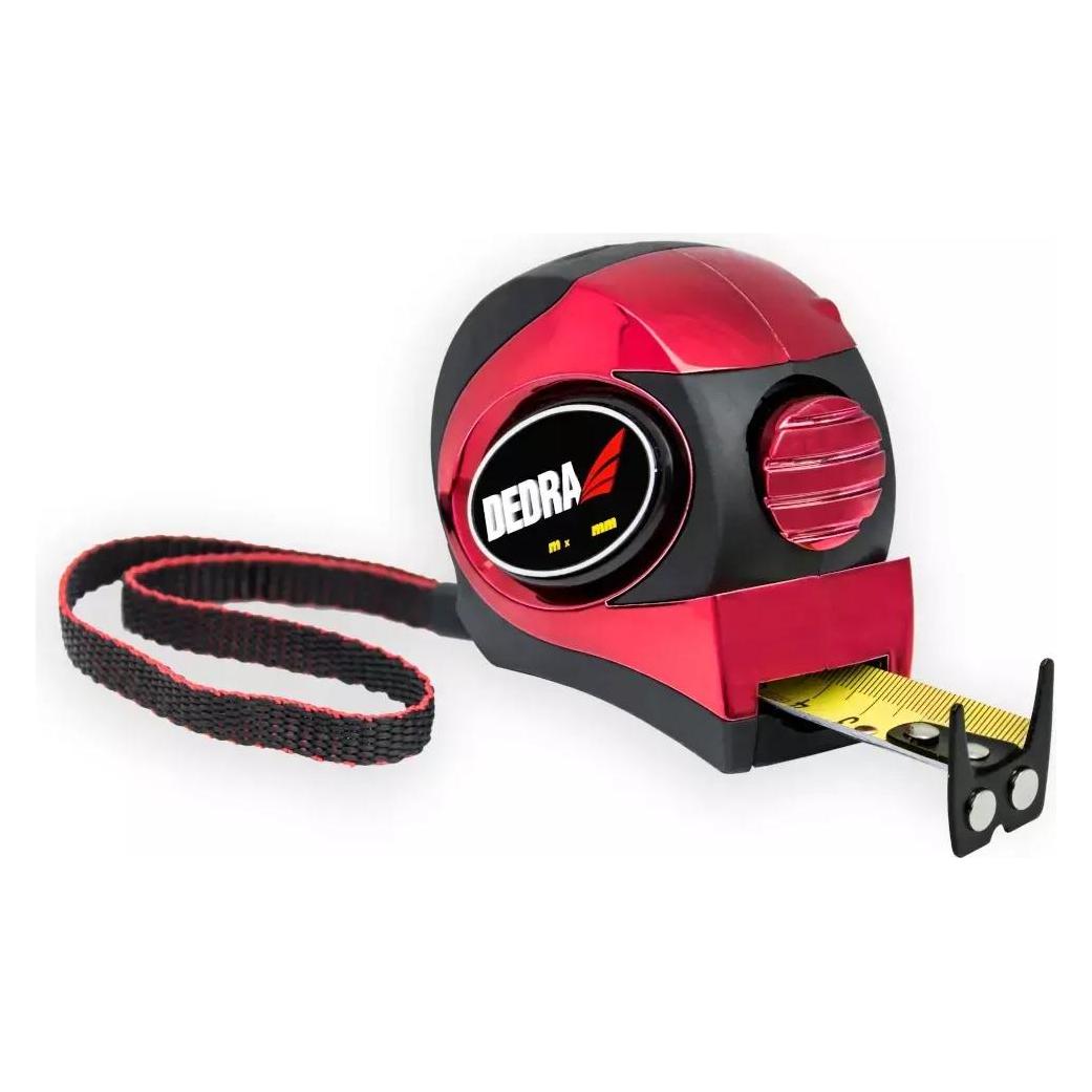 Dedra Tape 5m/25mm, Auto-Stop, Magnes, Gummigrip + Chrom, doppelt (5 m) (M592P)