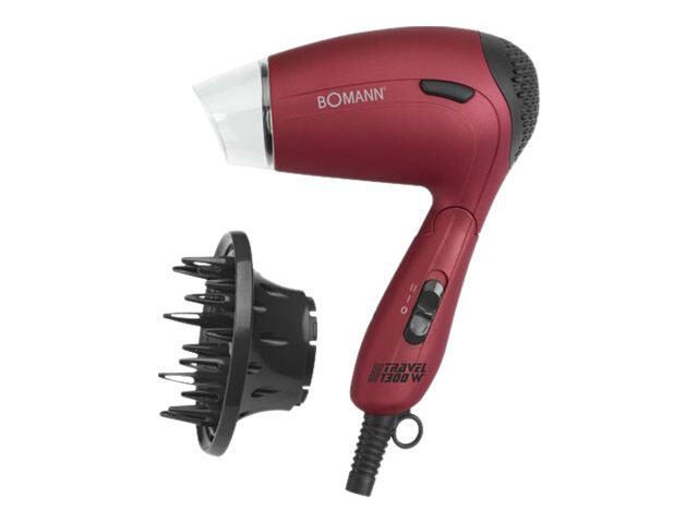 BOMANN Reisehaartrockner HTD 8005 CB rot, schwarz 680056
