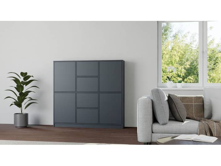 Geschlossenes Regal Premium Dekore Schwarz