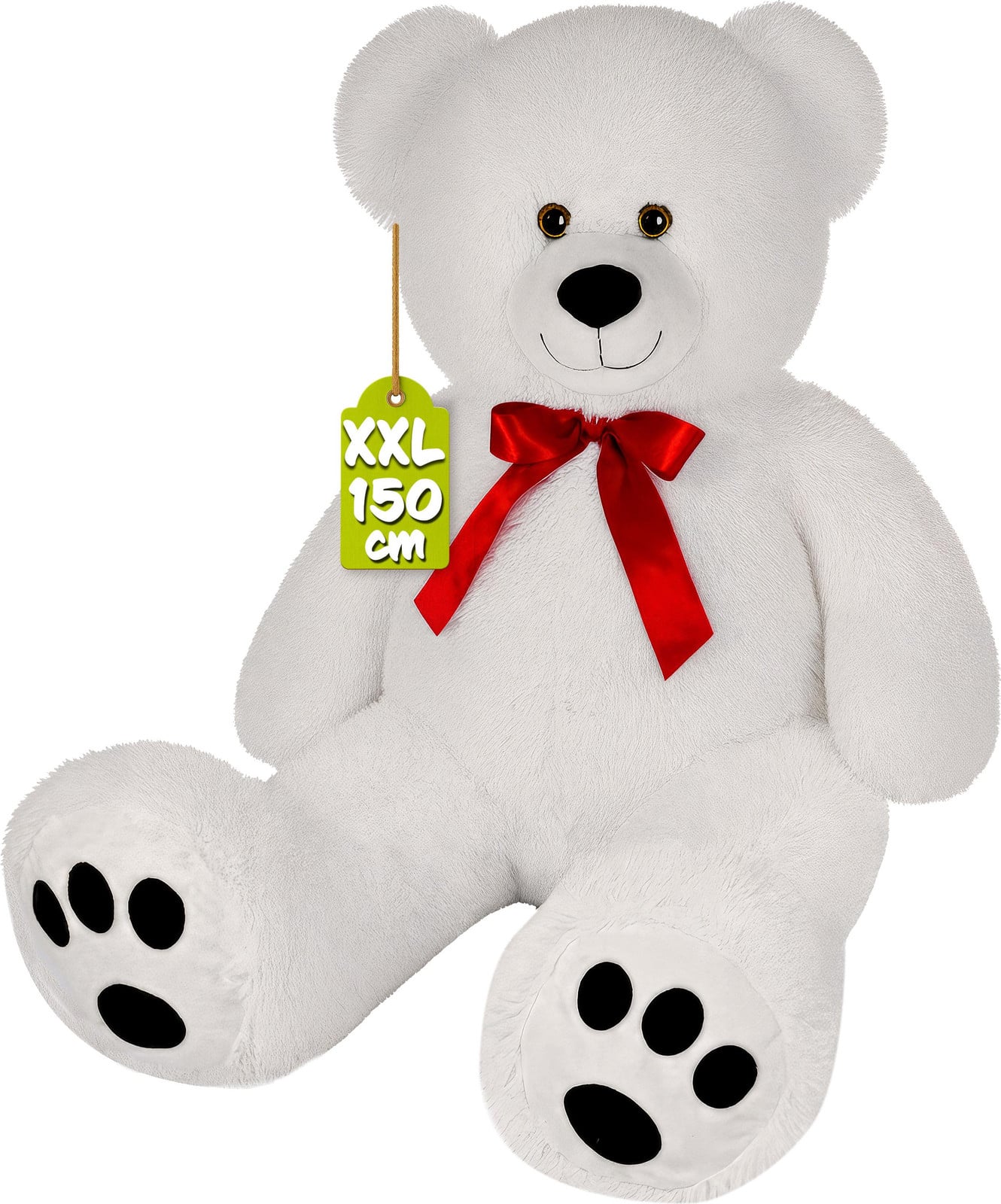Monzana Knuffelbeer L - XXXL met zachte vacht en pootjesprint
