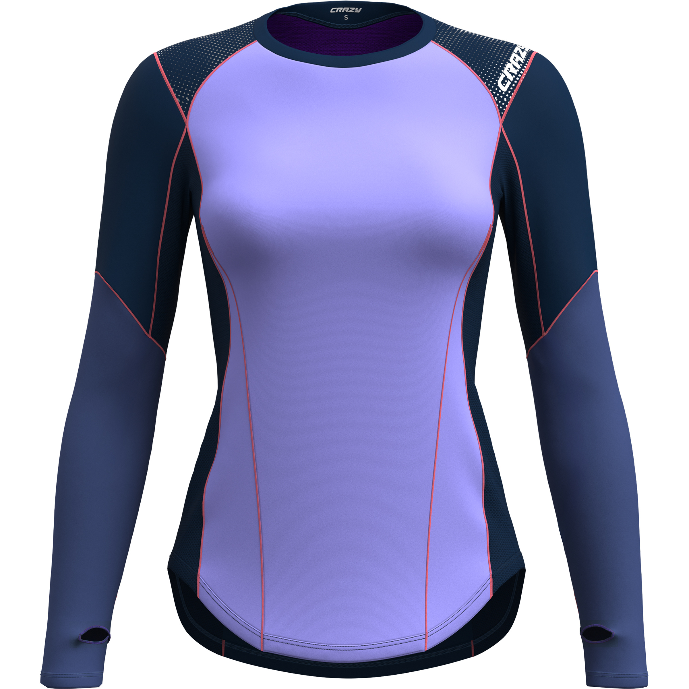 Crazy Shot Damen Longsleeves lila Größe XL Trekking Widerstandsfähig