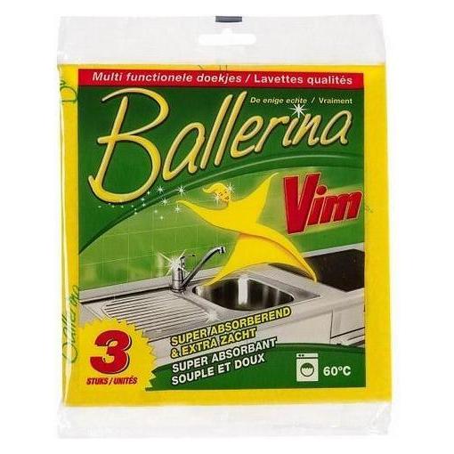 Unilever Vim Wischtücher Gelb 35 x 35 cm 8006320077007 (3 Stk.) (8006320077007)