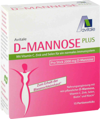 Avitale GmbH D-MANNOSE PLUS 2000 mg Sticks m.Vit.u.Mineralstof. 15X2.47 g 15211369