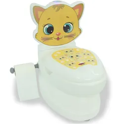Meine kleine Toilette Katze mit Spülsound und Toilettenpapierhalter