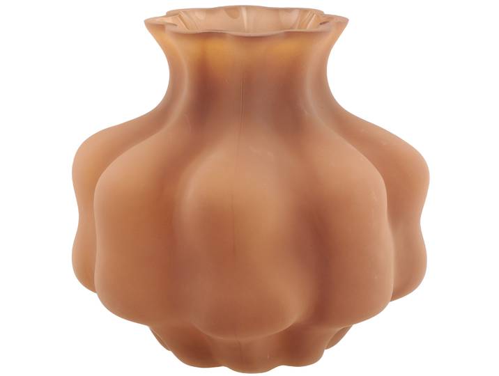 Tischvase GOODPRODUCT Vase , braun, H:19cm Ø:19cm, Glas, Vasen, Tischvase, mit matter Oberfläche