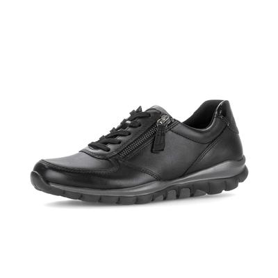 Sneaker GABOR "Sneaker low", Damen, Gr. 38,5, schwarz, Schuhe Sneaker