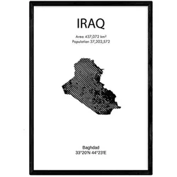 POSTER Länder & Kontinente Irak A3 Rahmenlos