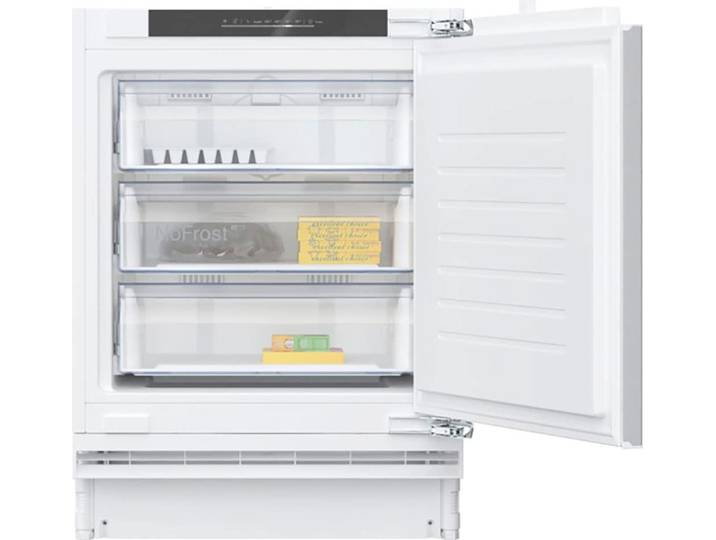 NEFF Einbaugefrierschrank GU7213DE0 , Energieeffizienz: E, silber (weiß, neutral), B:59,8cm H:82cm T:54,8cm, Gefrierschränke, Flexible Lagermöglichkeiten im ganzen Kühlschrank dank Flex Cooling, Einbaugefrierschrank