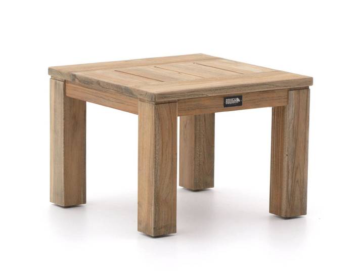 Bijzettafel tuin ROUGH Vierkant Tuintafel Teakhout 55x55cm