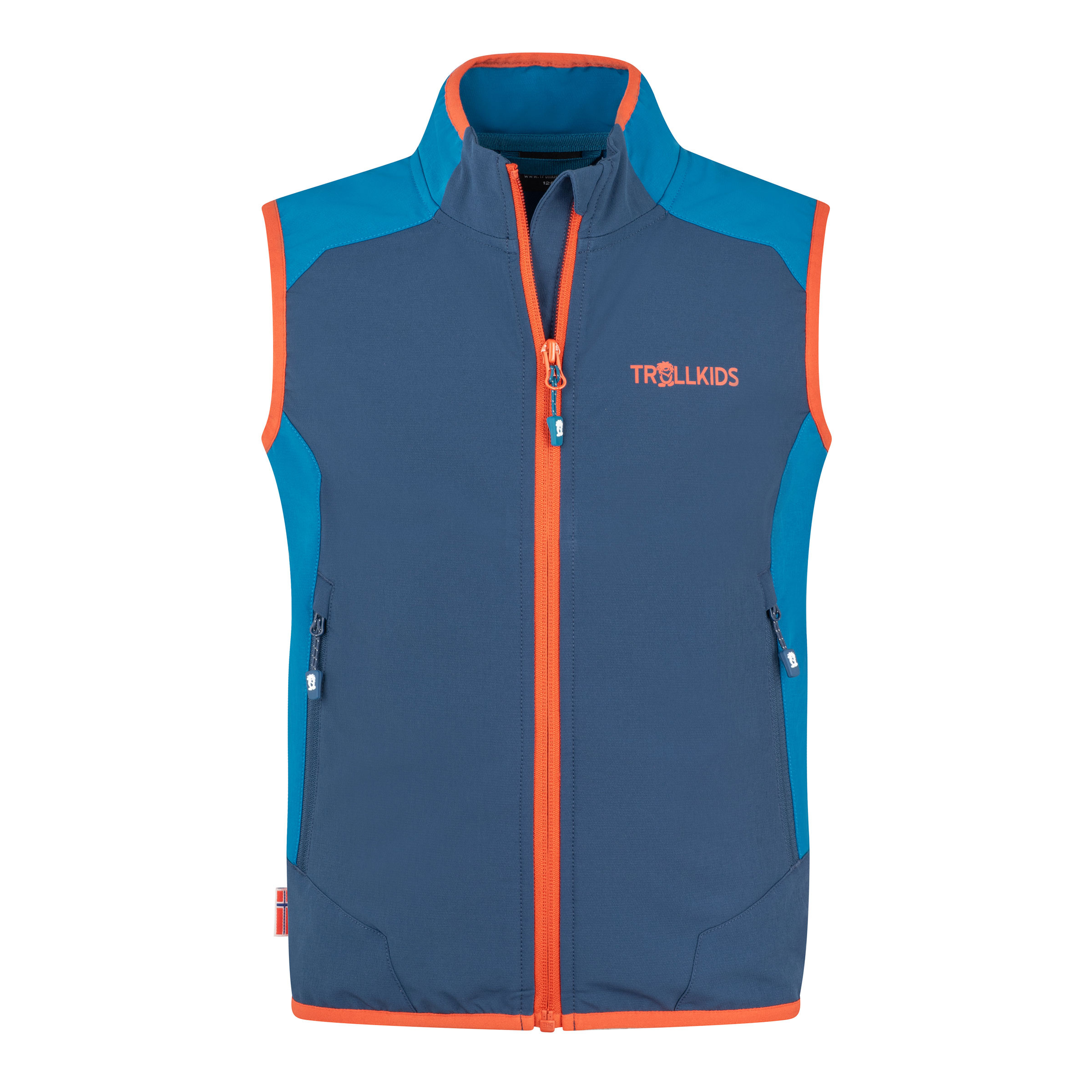 Trollkids Balestrand Weste Kinder Softshellwesten blau Größe 152 Trekking Elastisch