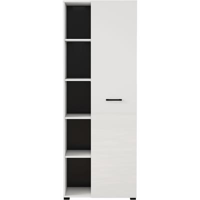 Aktenschrank OTTO HOME "Moid, moderner Mehrzweckschrank", weiß hochglanz, B:64,5cm H:174,5cm T:41,5cm, Schränke, Maße: 64,5x41,5x175 cm, 5 Fächer mit viel Stauraum