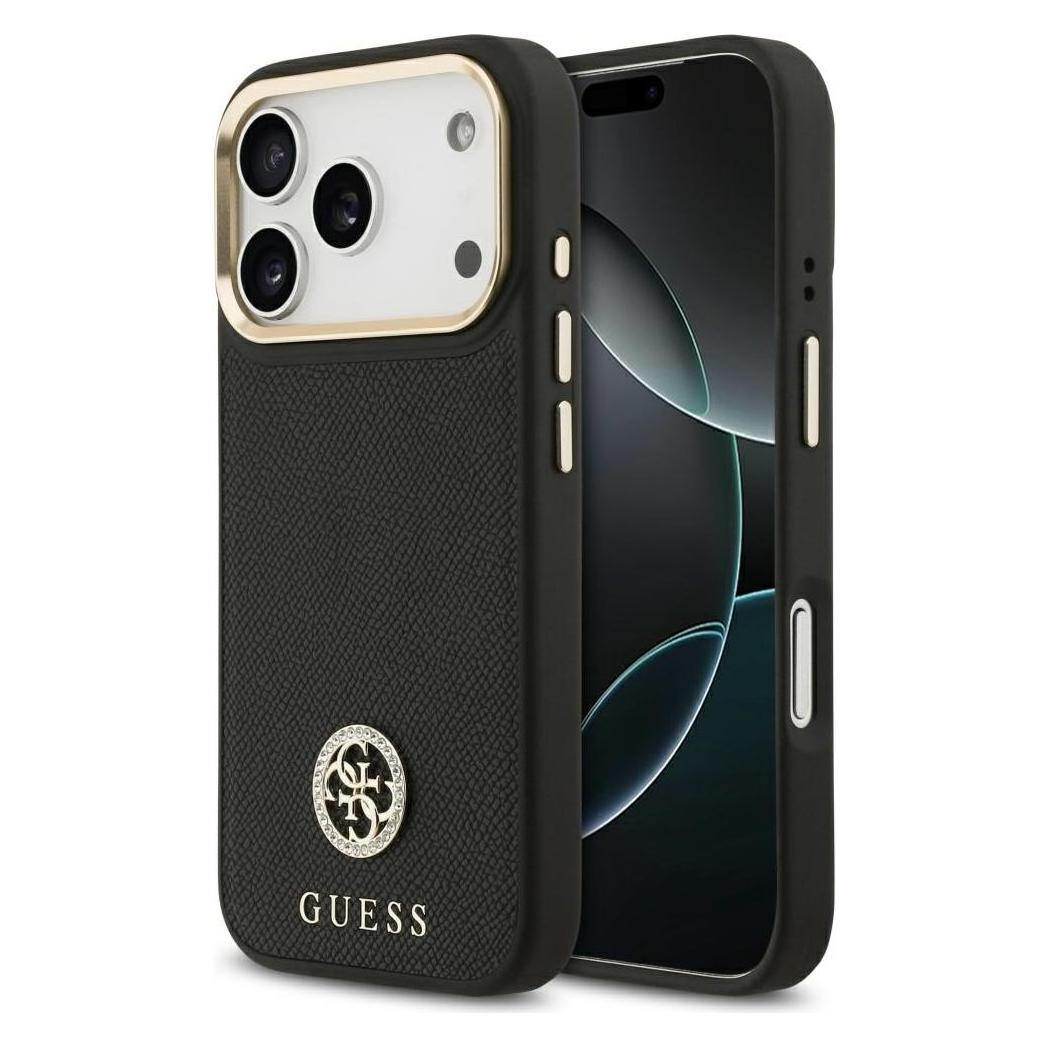 Guess - Hardcase 4G (GUHMP17LPGCRMDEK) - iPhone 17 Pro - Black (Apple iPhone 17 Pro) (GUHMP17LPGCRMDEK)