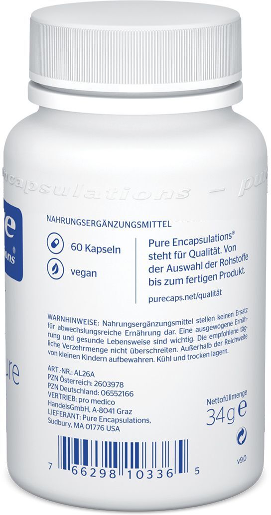 Pure Encapsulations Alpha Liponsäure Kapseln 60 St