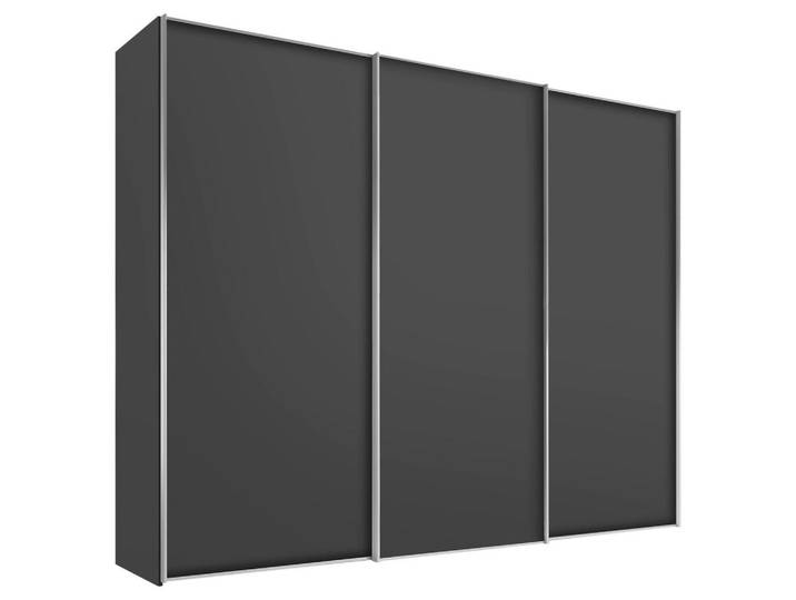 Moderano Schwebetürenschrank Sinfonie Plus, Anthrazit, 6 Fächer, 298x240x68 cm, Goldenes M, BQ - Bündnis für Qualität, Made in Germany, Typenauswahl, Beimöbel erhältlich, umfangreiches Zubehör in verschiedenen Holzarten Größen erhältlich, Schlafzimmer, Kleiderschränke, Schwebetürenschränke