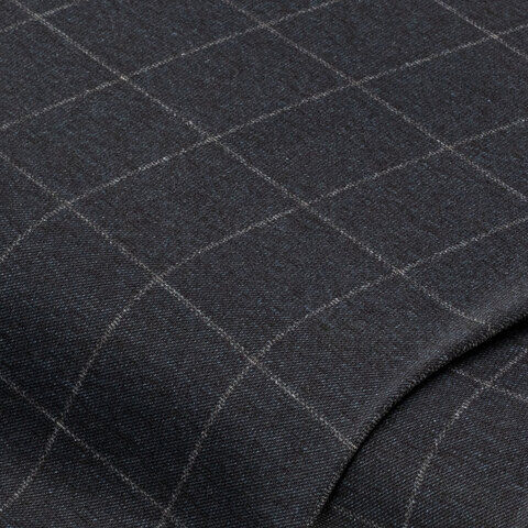 Romanit-Jersey "Karo", blau-color