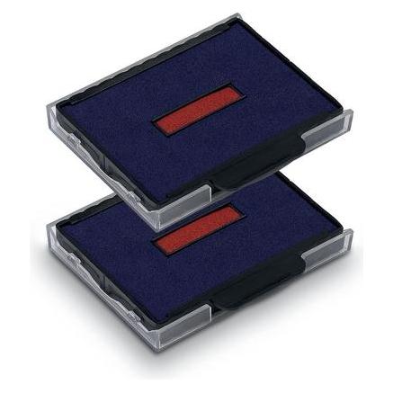 Trodat Ersatzstempelkissen 6/57/2, blau/rot, Doppelpack (83498)