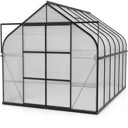 Vitavia Gewächshaus "Dione 8300" inkl. Stahlfundamentrahmen,schwarz,8,3 m2
