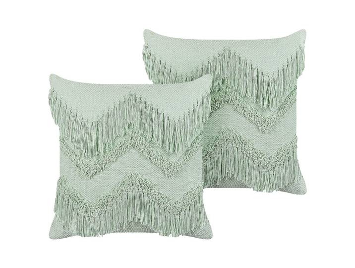 Beliani Dekokissen 2er-Set Hellgrün 45/45 cm Bacopa, 45x45 cm, Heimtextilien, Wohntextilien, Kissen, Zierkissen