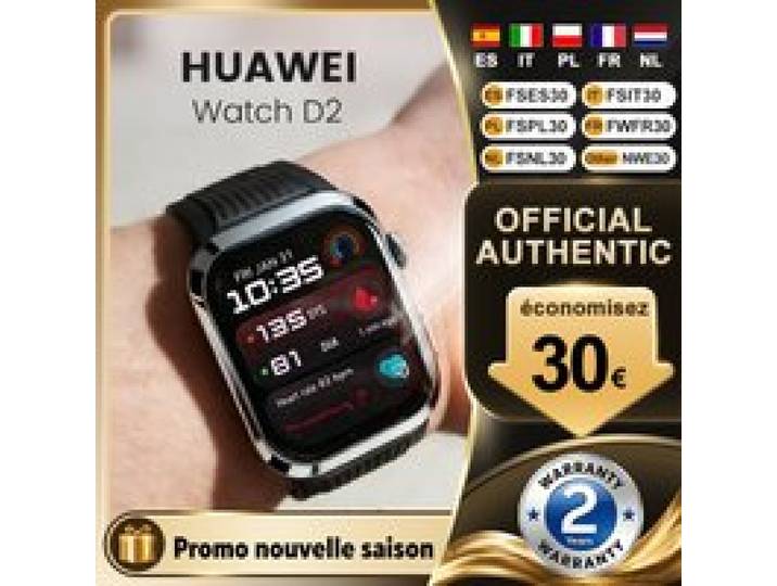 HUAWEI Watch D2 1,82'' AMOLED-display ECG Uitgebreide slaapmonitoring Gezondheidszorg voor het hele gezin Bluetooth