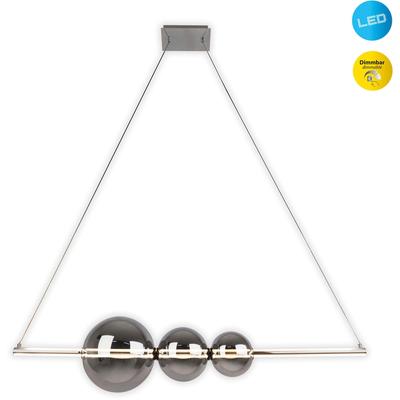 NÄVE LED Pendelleuchte "NOVA", grau (chrom, smoky), H: 150cm, 1 Stk., Leuchten, Dimmbar, LED Pendelleuchte