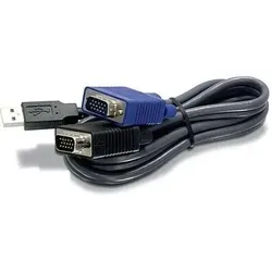 Trendnet 2.8m USB/VGA KVM Tastatur/Video/Maus (KVM)-Kabel Schwarz 2,8 m