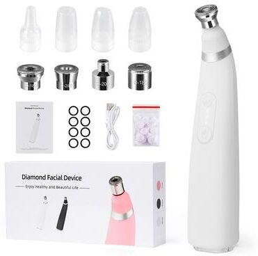 StayWell Portable Diamond Peeling Machine, Microdermabrasion Facial Cleaning Device & Vacuum Blackhead Remover white