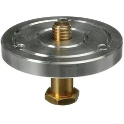 Manfrotto 208HEX, Adapterplatte HEX auf 3/8" (Stativadapter), Stativ Zubehör, Schwarz
