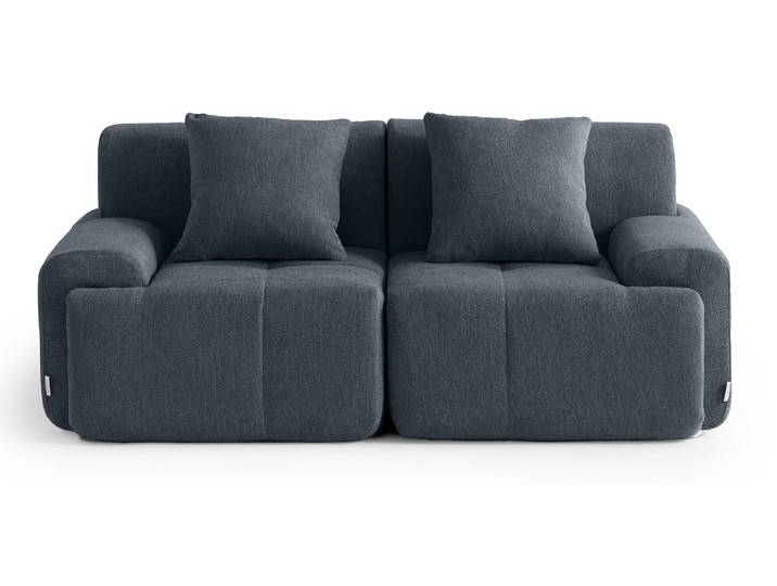 MILYSOFA SOFAMOUS 2-Sitzer Modulsofa, gerade Form, Chenille-Stoff, blaugrau