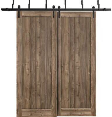 SARTODOORS Quadro 4111 Walnut MDF Barn Bypass Doors