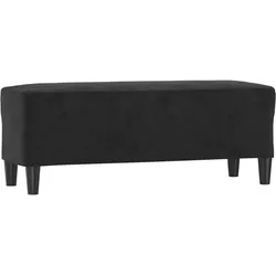 vidaXL Sitzbank Schwarz 100x35x41 cm Samt