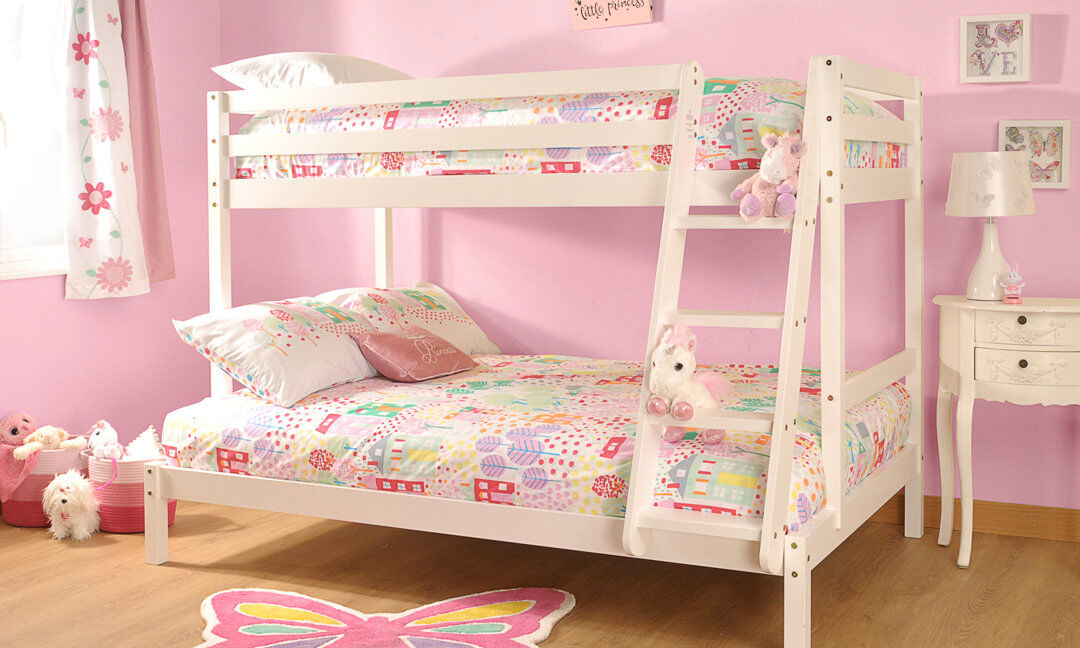 Mack + Milo Vesper Standard Bunk Bed White UK Small Double - DE 120 x 190 cm;UK Single - DE 90 x 190 cm