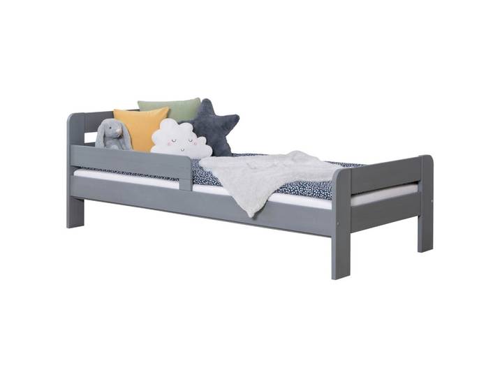 Bett Bennet mit Rausfallschutz ca. 90x200 Hellgrau